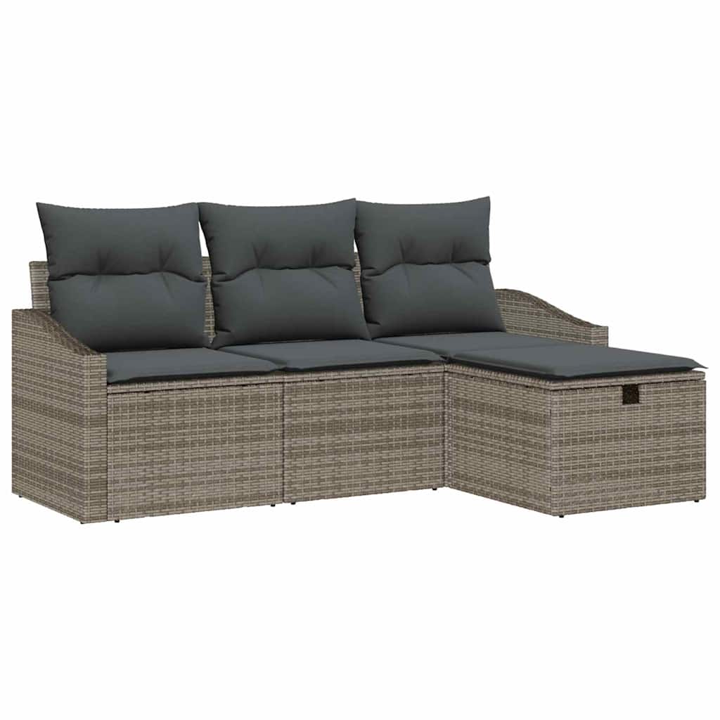 Ensemble de Canapés avec coussin 4 pcs polyrotin - XIOS