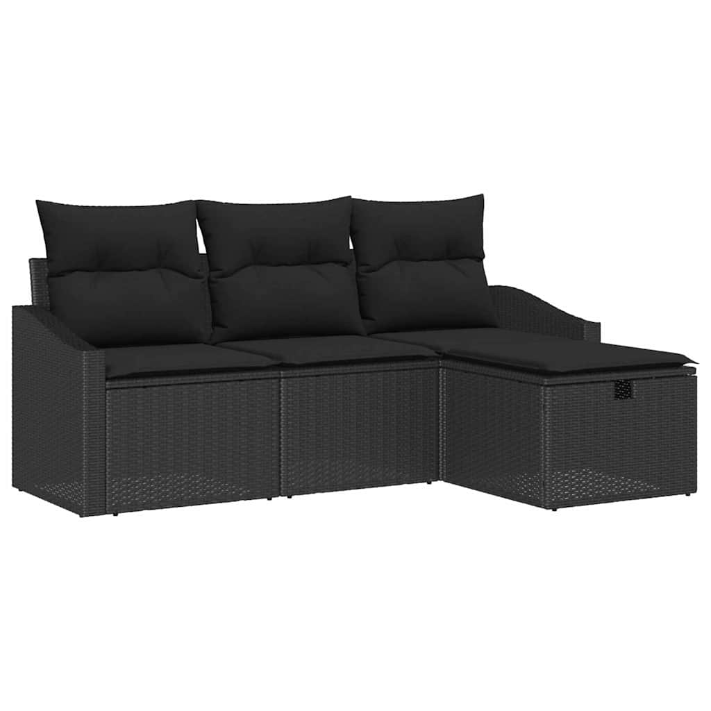 Ensemble de Canapés avec coussin 4 pcs polyrotin - XIOS