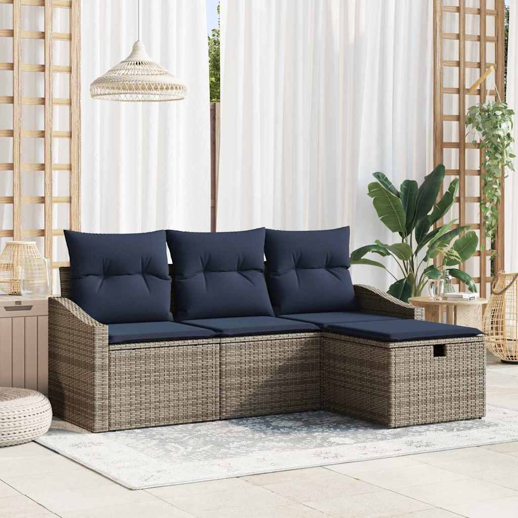 Ensemble de Canapés avec coussin 3 pcs polyrotin - XIOS