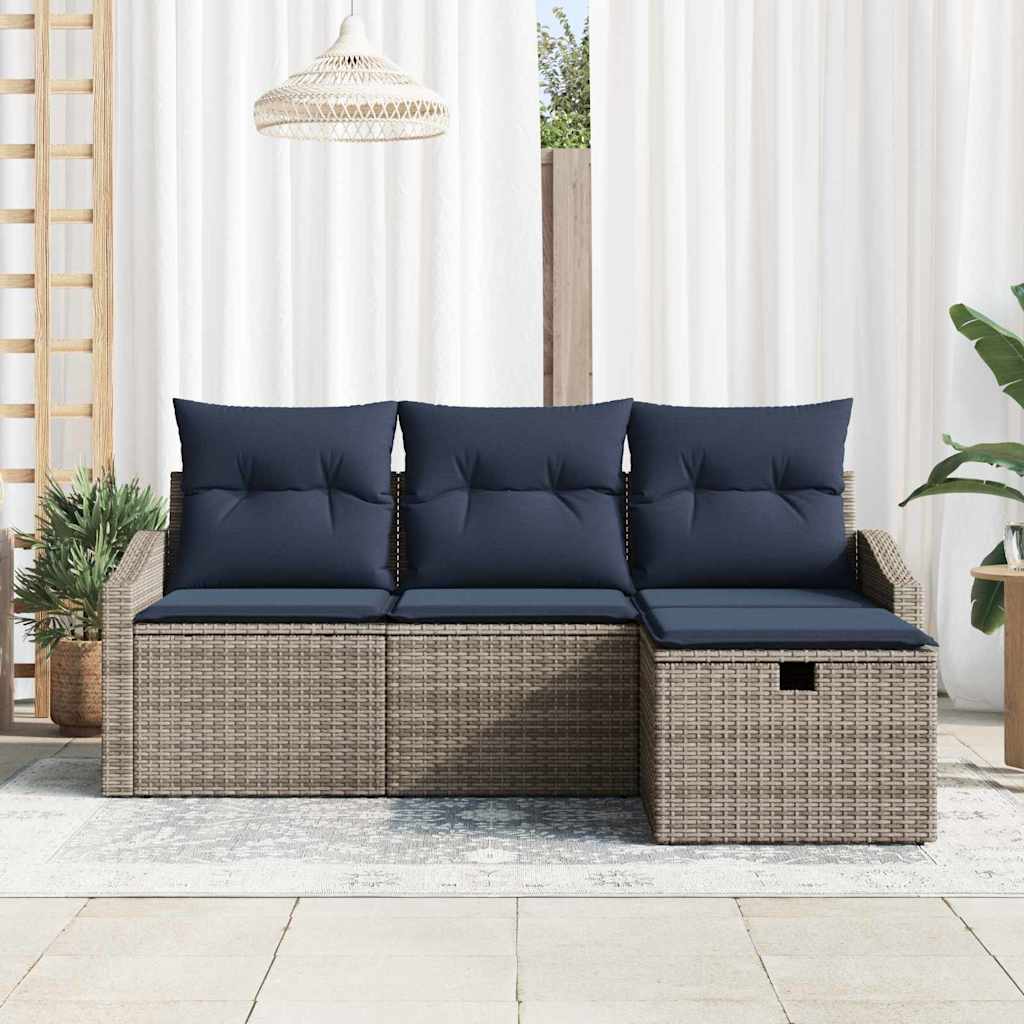 Ensemble de Canapés avec coussin 3 pcs polyrotin - XIOS