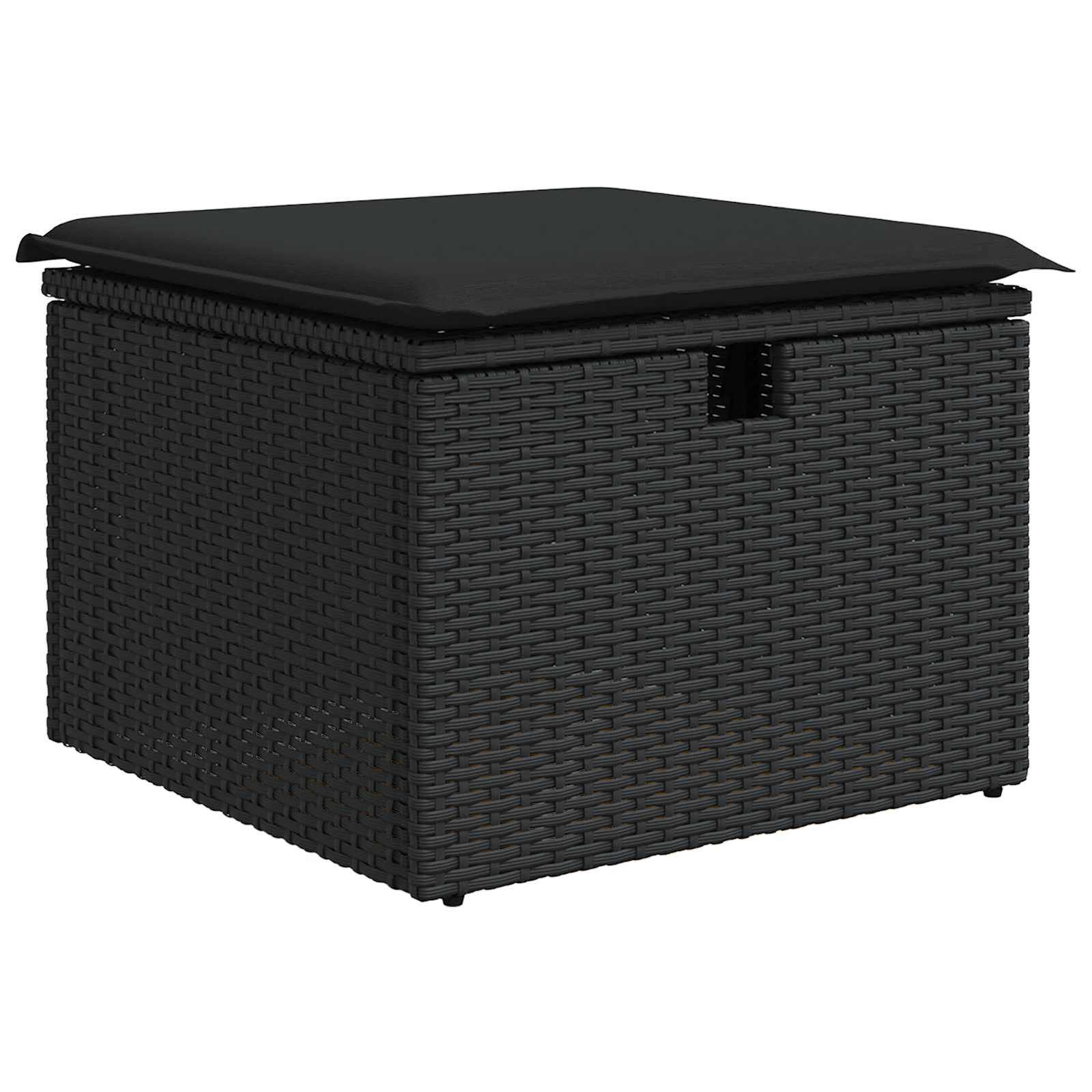 Ensemble de canapé de jardin 6 pcs Noir polyrotin - XIOS