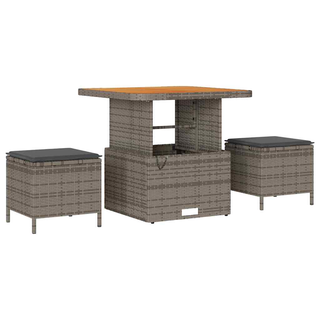 Ensemble de canapé de jardin 8 pcs Gris polyrotin - XIOS