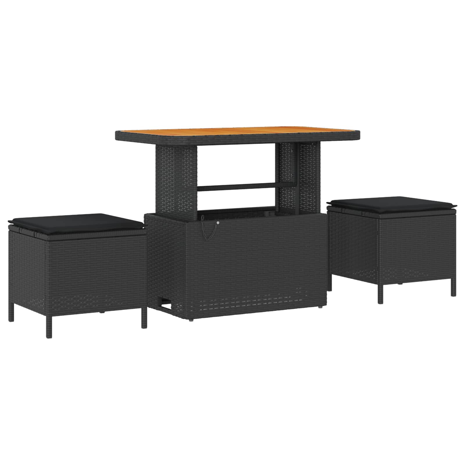 Ensemble de canapé de jardin avec coussin 9 pcs Noir polyrotin - XIOS