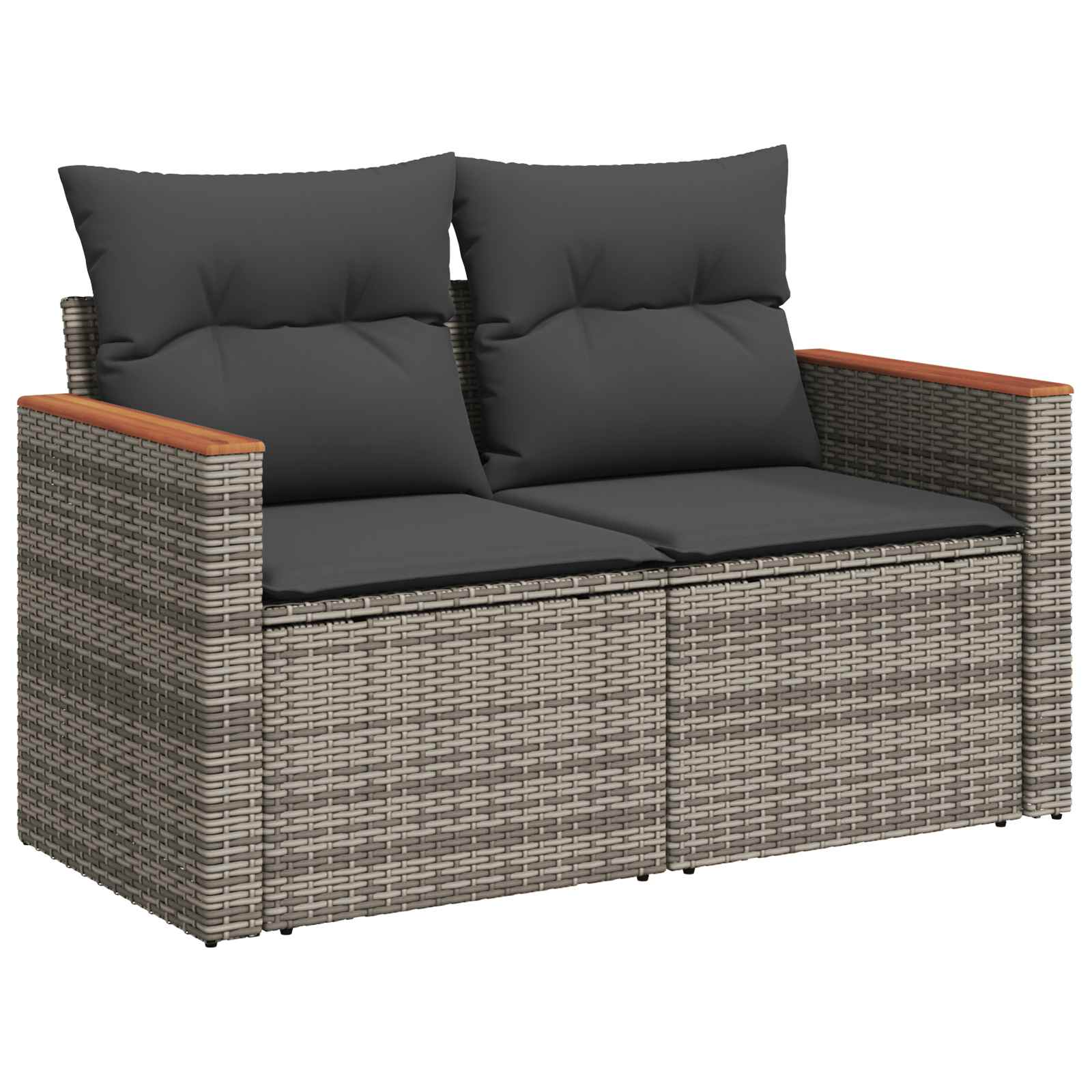 Ensemble de canapé de jardin 9 pcs Gris polyrotin - XIOS