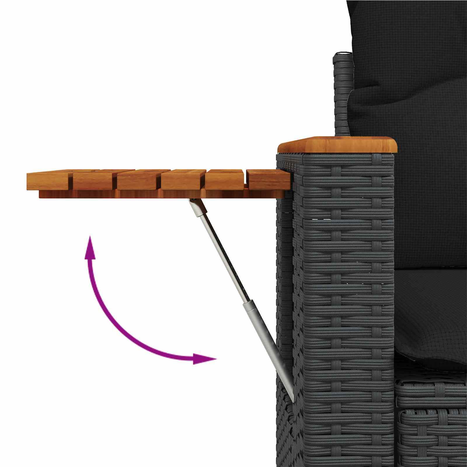 Ensemble de canapé de jardin 10 pcs Noir polyrotin - XIOS