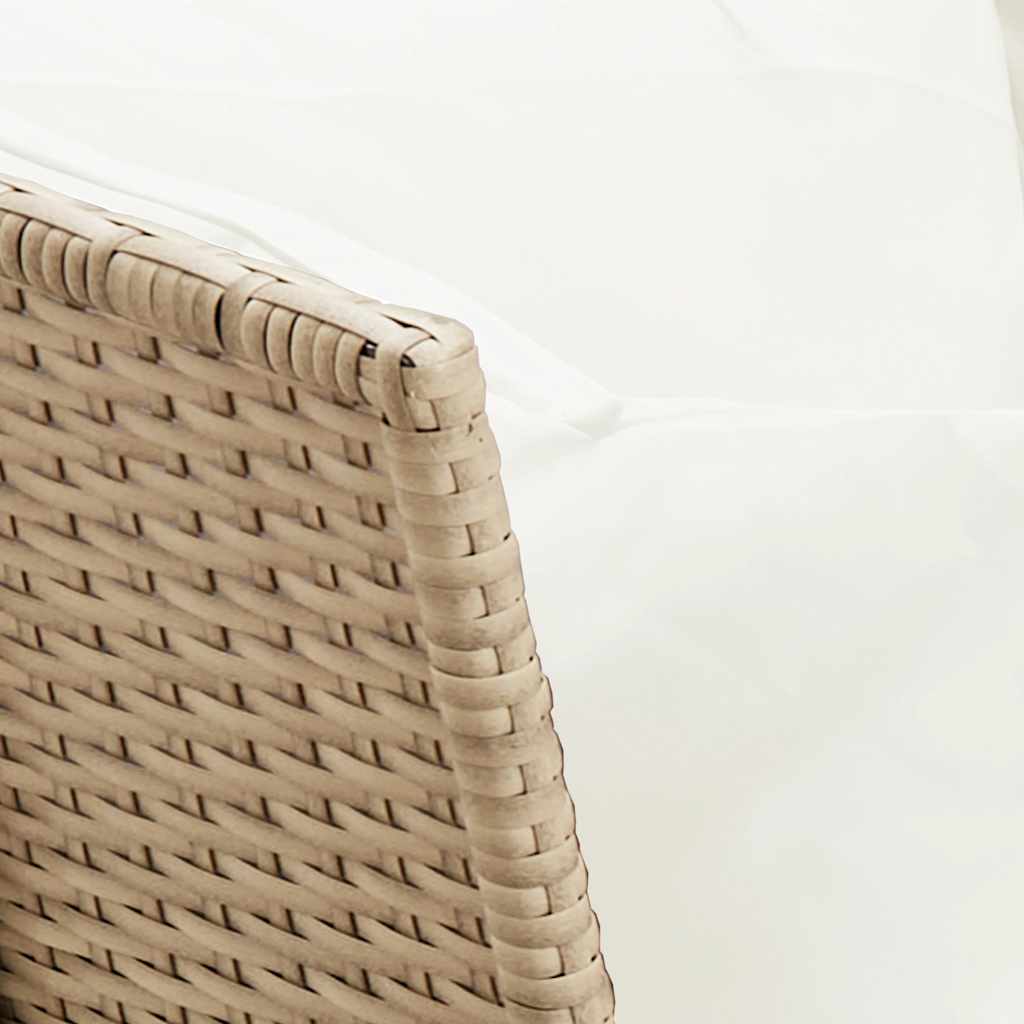 Salon de jardin avec coussins 3 pcs beige résine tressée - XIOS