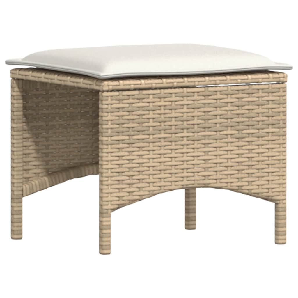 Salon de jardin avec coussins 5 pcs beige résine tressée - XIOS