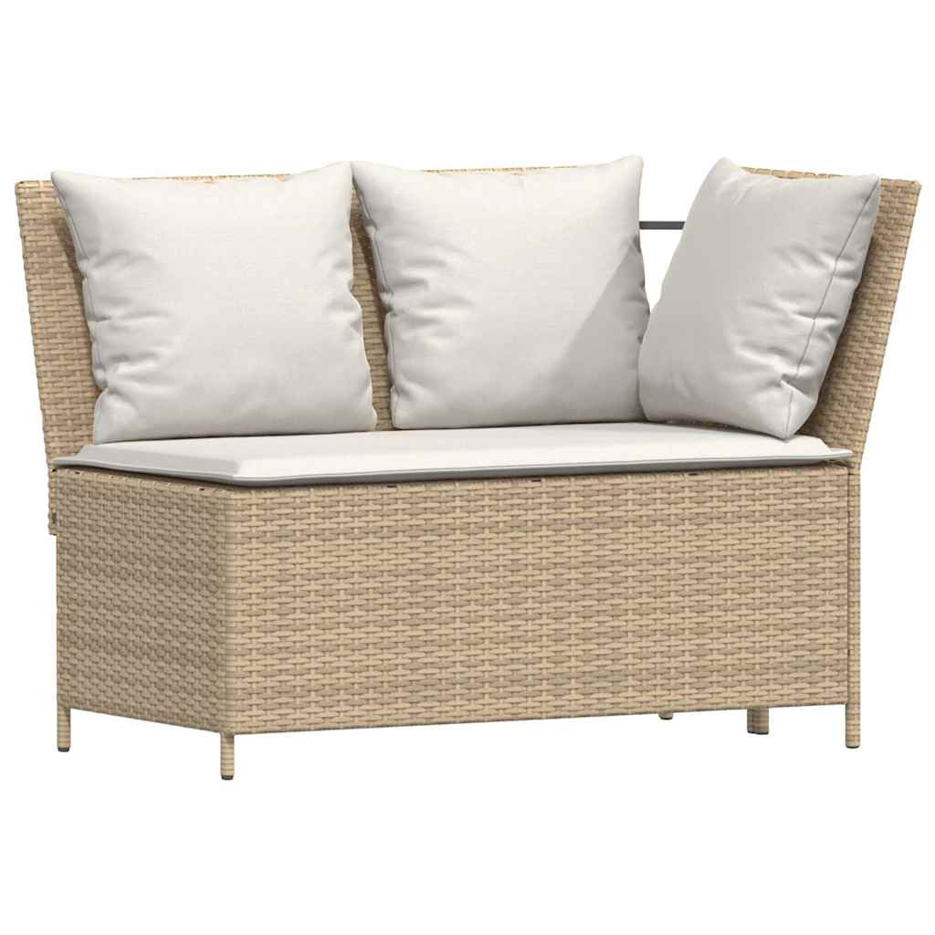 Salon de jardin avec coussins 5 pcs beige résine tressée - XIOS