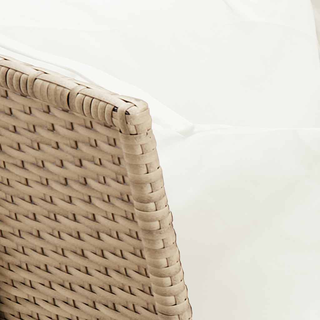 Salon de jardin avec coussins 5 pcs beige résine tressée - XIOS