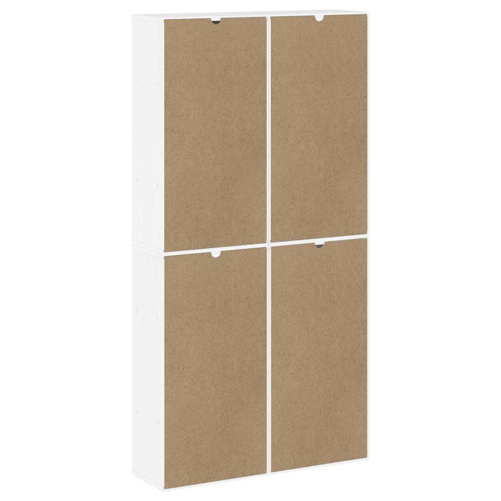 Armoires latérales 4 pcs ODDA blanc 40x24x79 cm bois massif pin - XIOS
