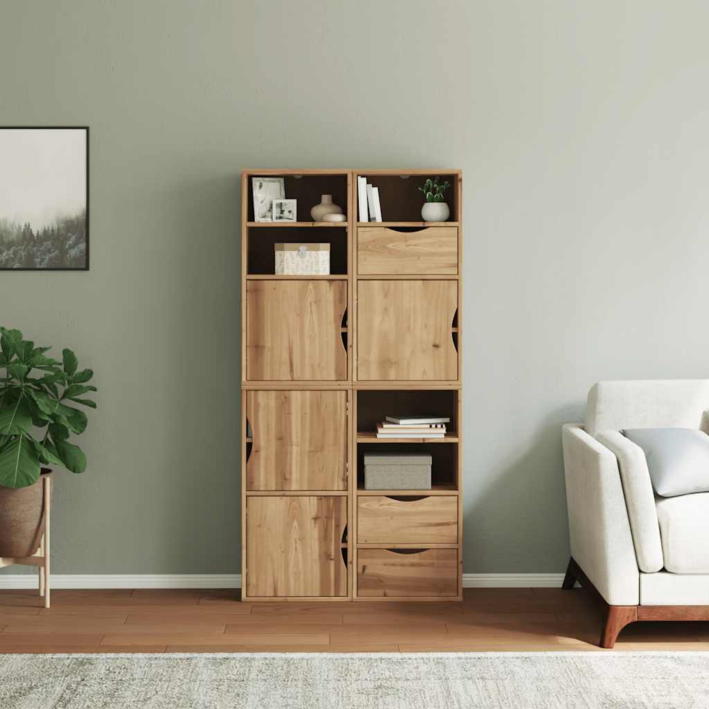 Armoires latérales 4 pcs ODDA 40x24x79 cm bois massif pin - XIOS