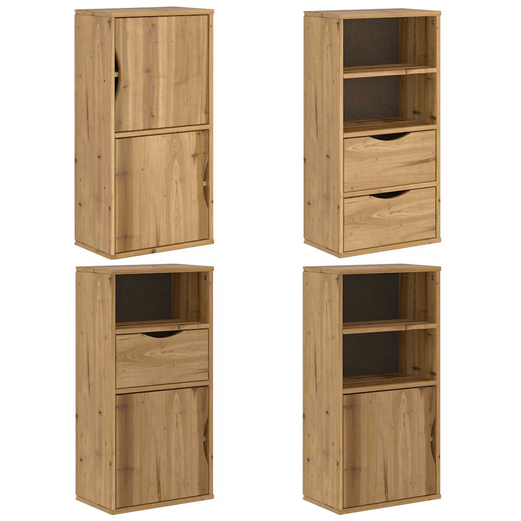 Armoires latérales 4 pcs ODDA 40x24x79 cm bois massif pin