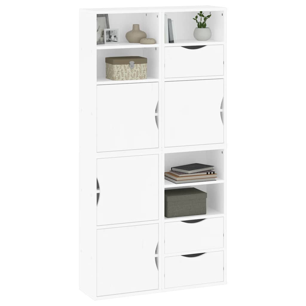 Armoires latérales 4 pcs ODDA blanc 40x24x79 cm bois massif pin - XIOS