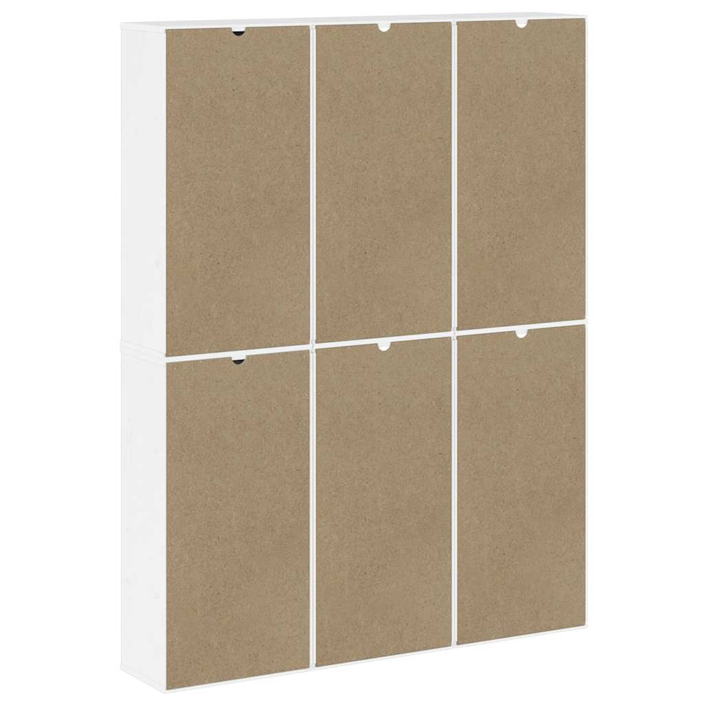 Armoires latérales 6 pcs ODDA blanc 40x24x79 cm bois massif pin - XIOS