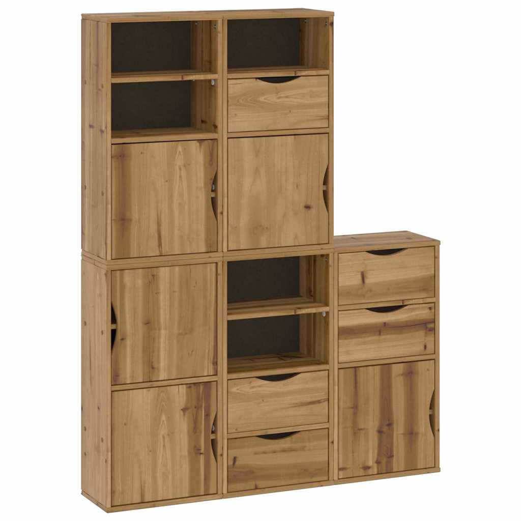 Armoires latérales 5 pcs ODDA 40x24x79 cm bois massif pin
