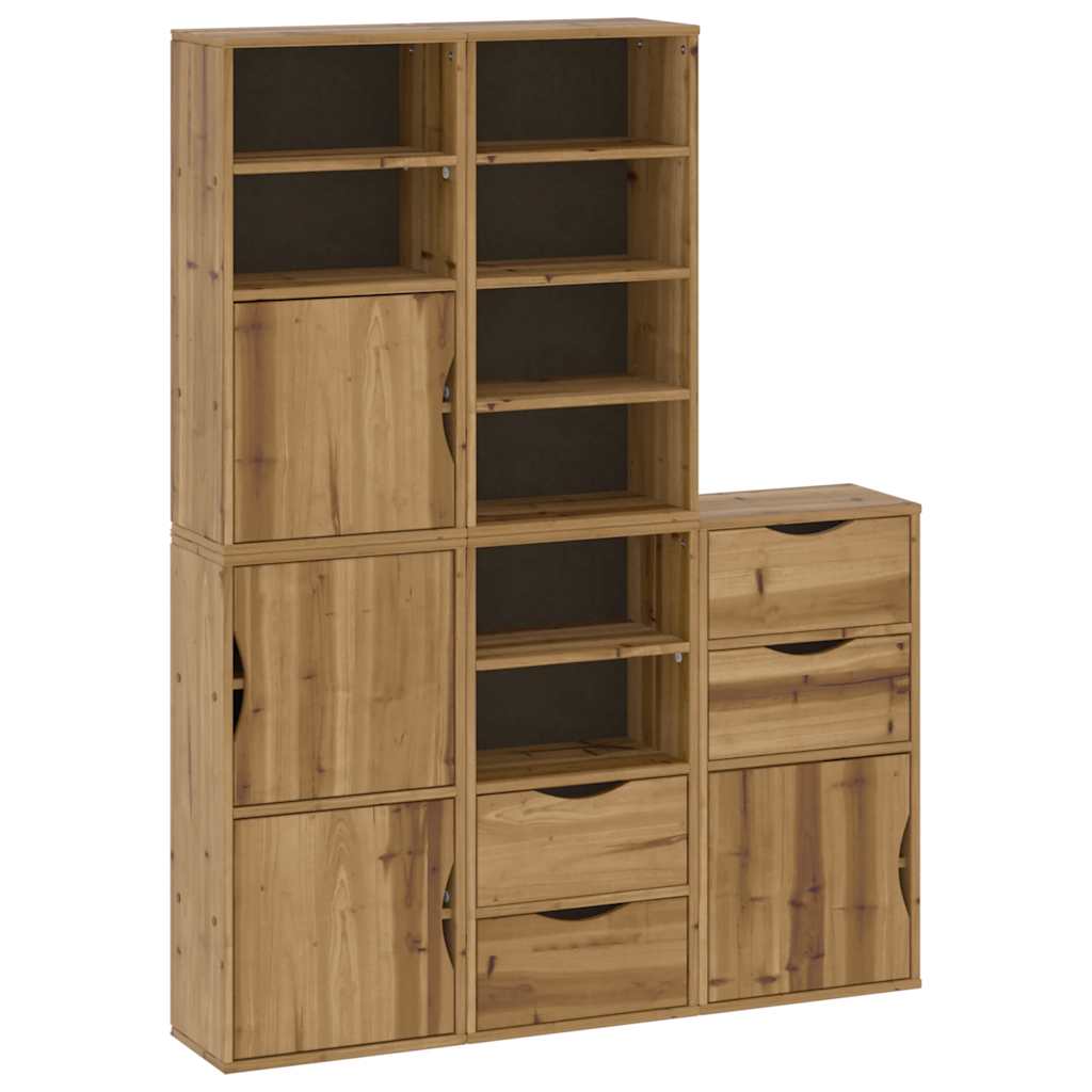 Armoires latérales 5 pcs ODDA 40x24x79 cm bois massif pin - XIOS
