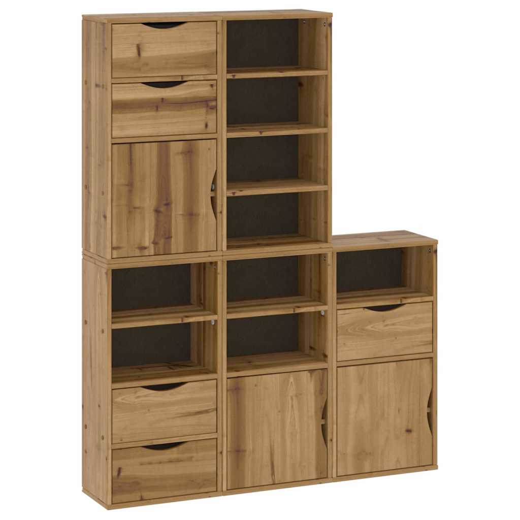 Armoires latérales 5 pcs ODDA 40x24x79 cm bois massif pin - XIOS