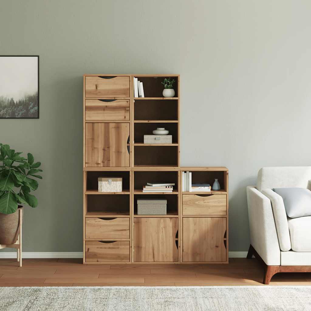 Armoires latérales 5 pcs ODDA 40x24x79 cm bois massif pin - XIOS