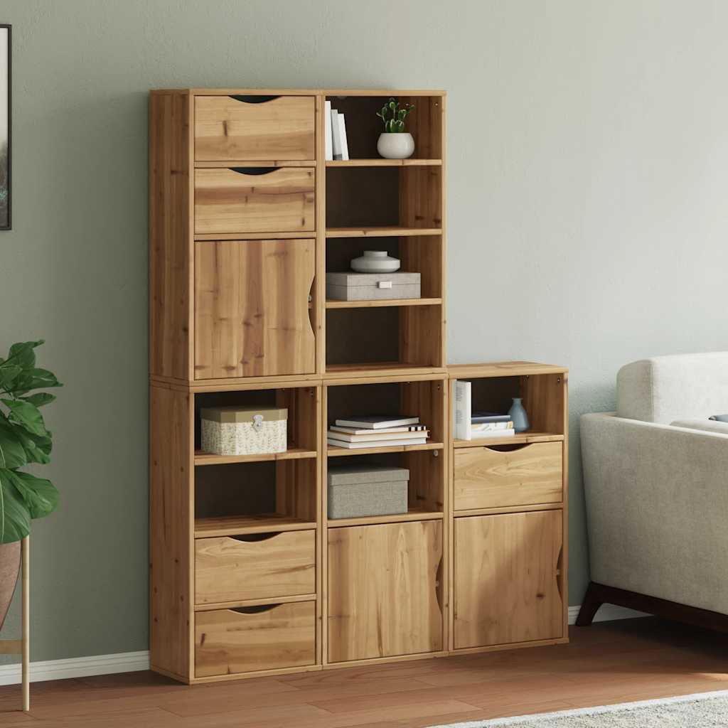 Armoires latérales 5 pcs ODDA 40x24x79 cm bois massif pin - XIOS