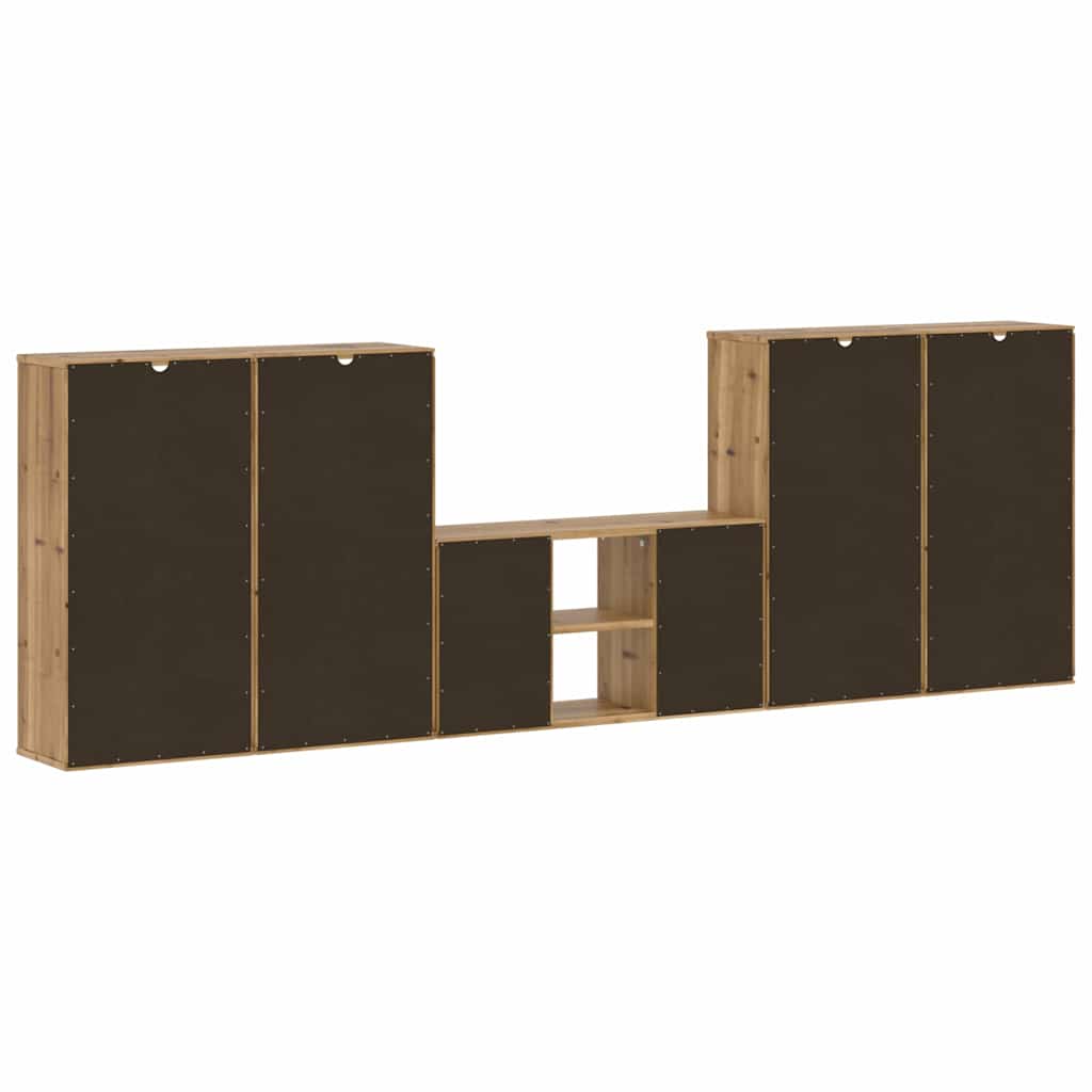 Meubles TV 5 pcs avec rangement ODDA bois de pin massif