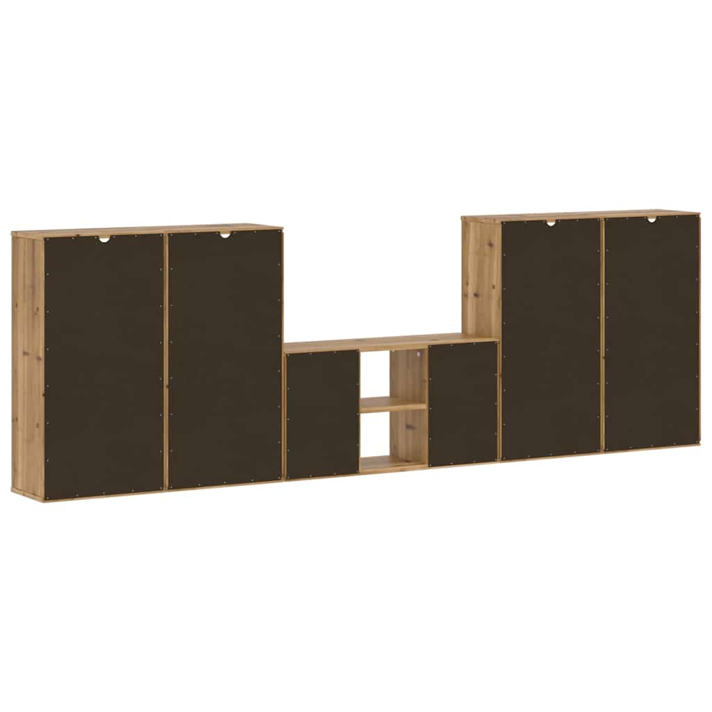 Meubles TV 5 pcs avec rangement ODDA bois de pin massif