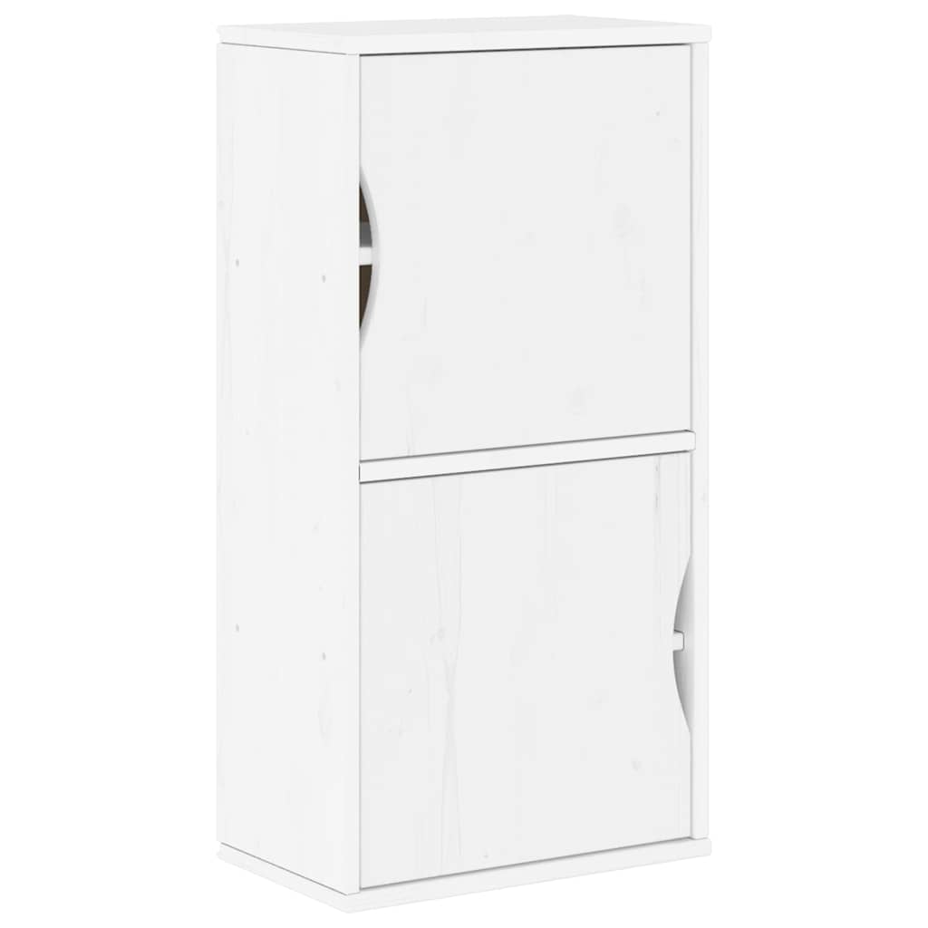 Meubles TV 5 pcs avec rangement ODDA blanc bois de pin massif