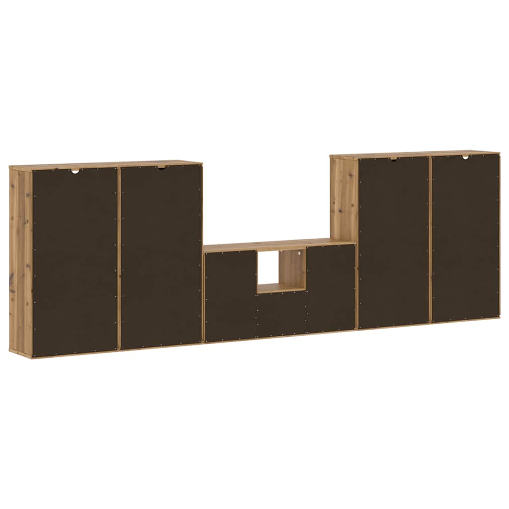 Meubles TV 5 pcs avec rangement ODDA bois de pin massif
