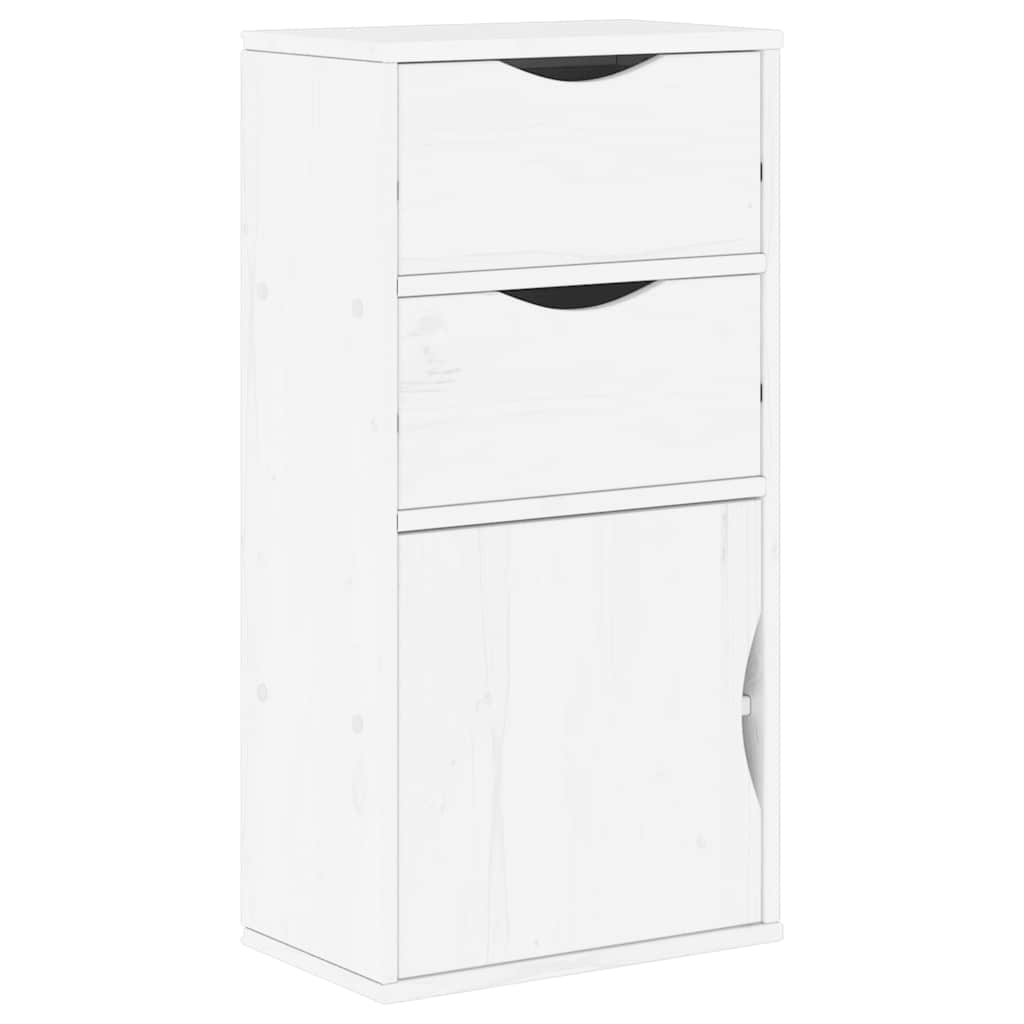Meubles TV 5 pcs avec rangement ODDA blanc bois de pin massif