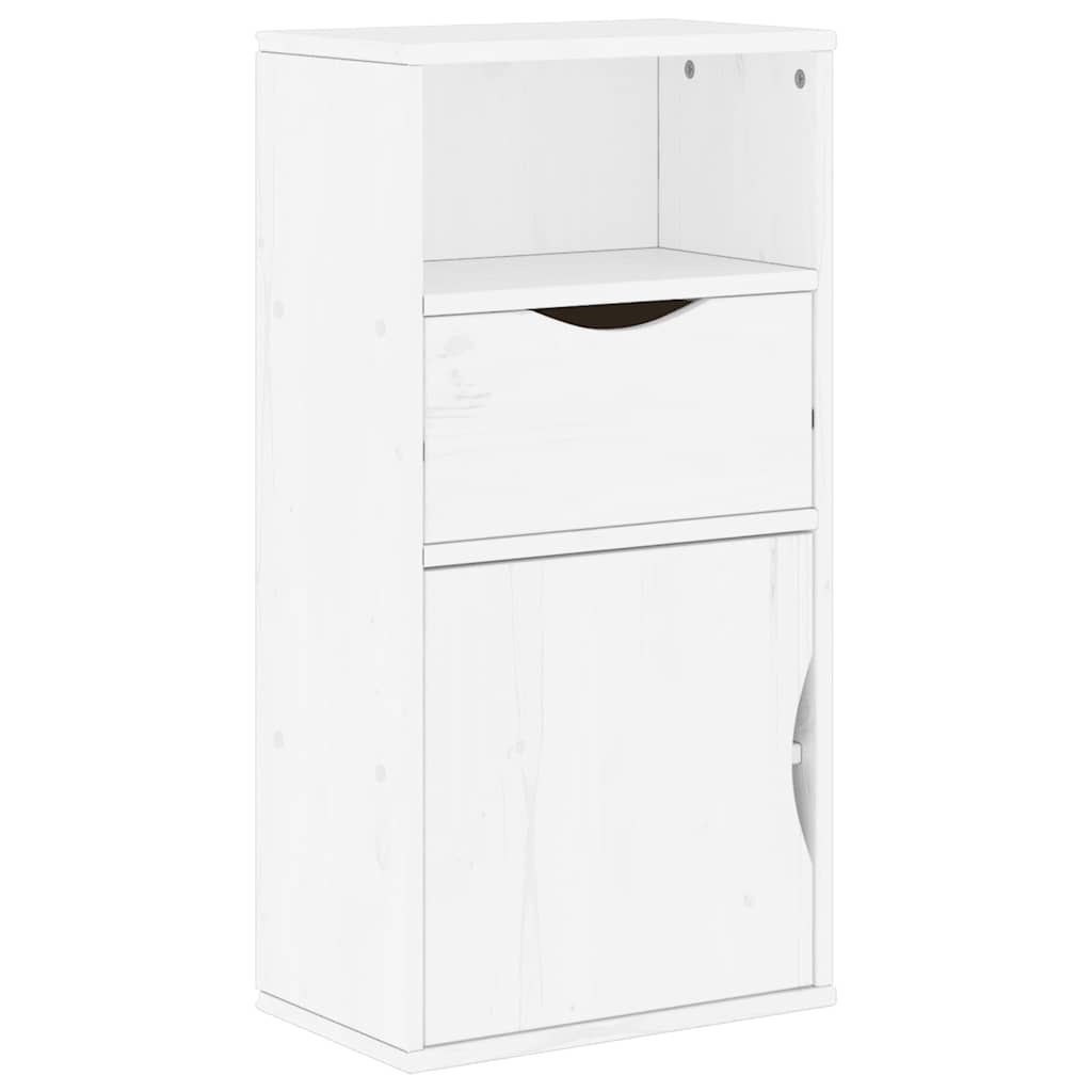 Meubles TV 5 pcs avec rangement ODDA blanc bois de pin massif - XIOS