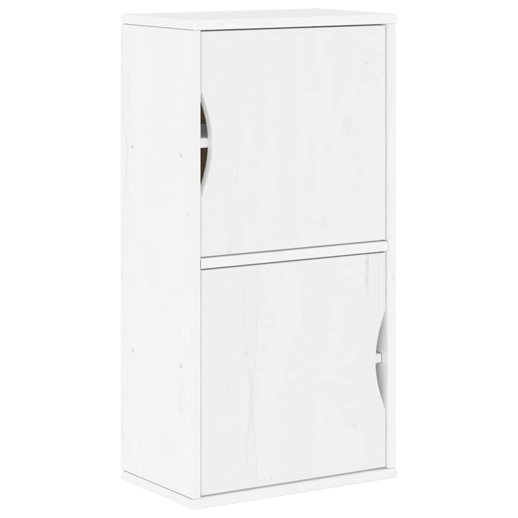 Meubles TV 5 pcs avec rangement ODDA blanc bois de pin massif