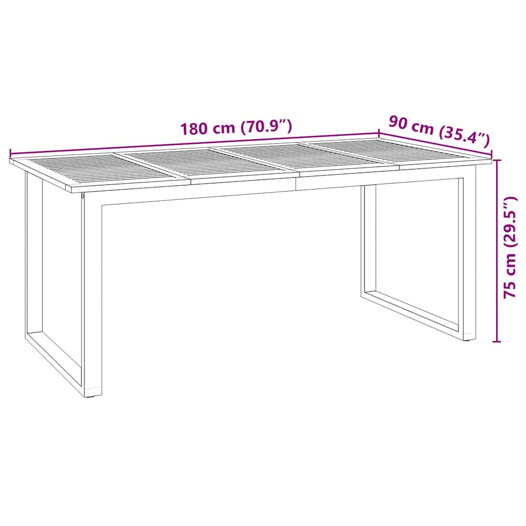 Ensemble de salle à manger pour jardin 7 pcs Beige - XIOS