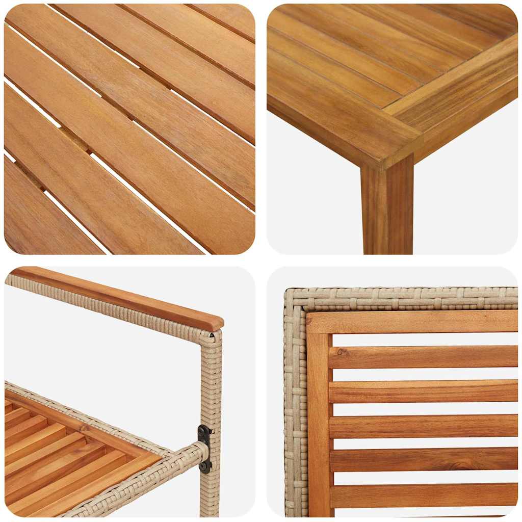 Ensemble de salle à manger pour jardin 3 pcs Beige - XIOS
