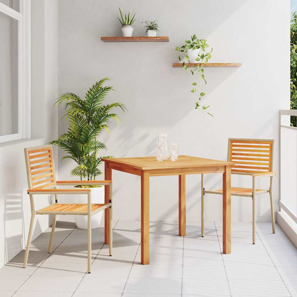 Ensemble de salle à manger pour jardin 3 pcs Beige - XIOS