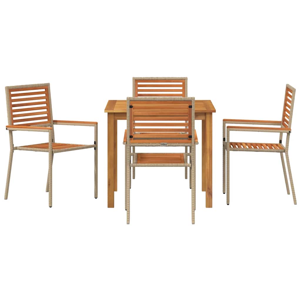 Ensemble de salle à manger pour jardin 5 pcs Beige - XIOS