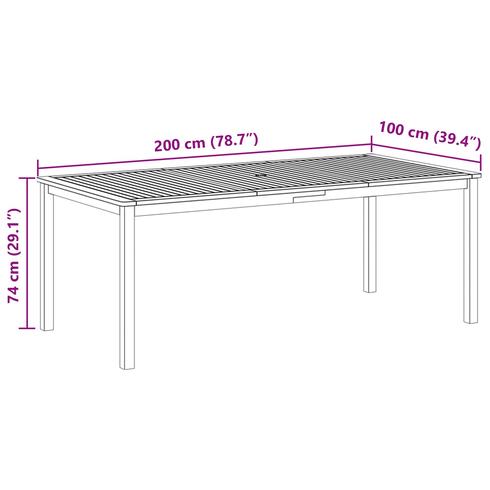 Ensemble de salle à manger pour jardin 7 pcs Beige - XIOS