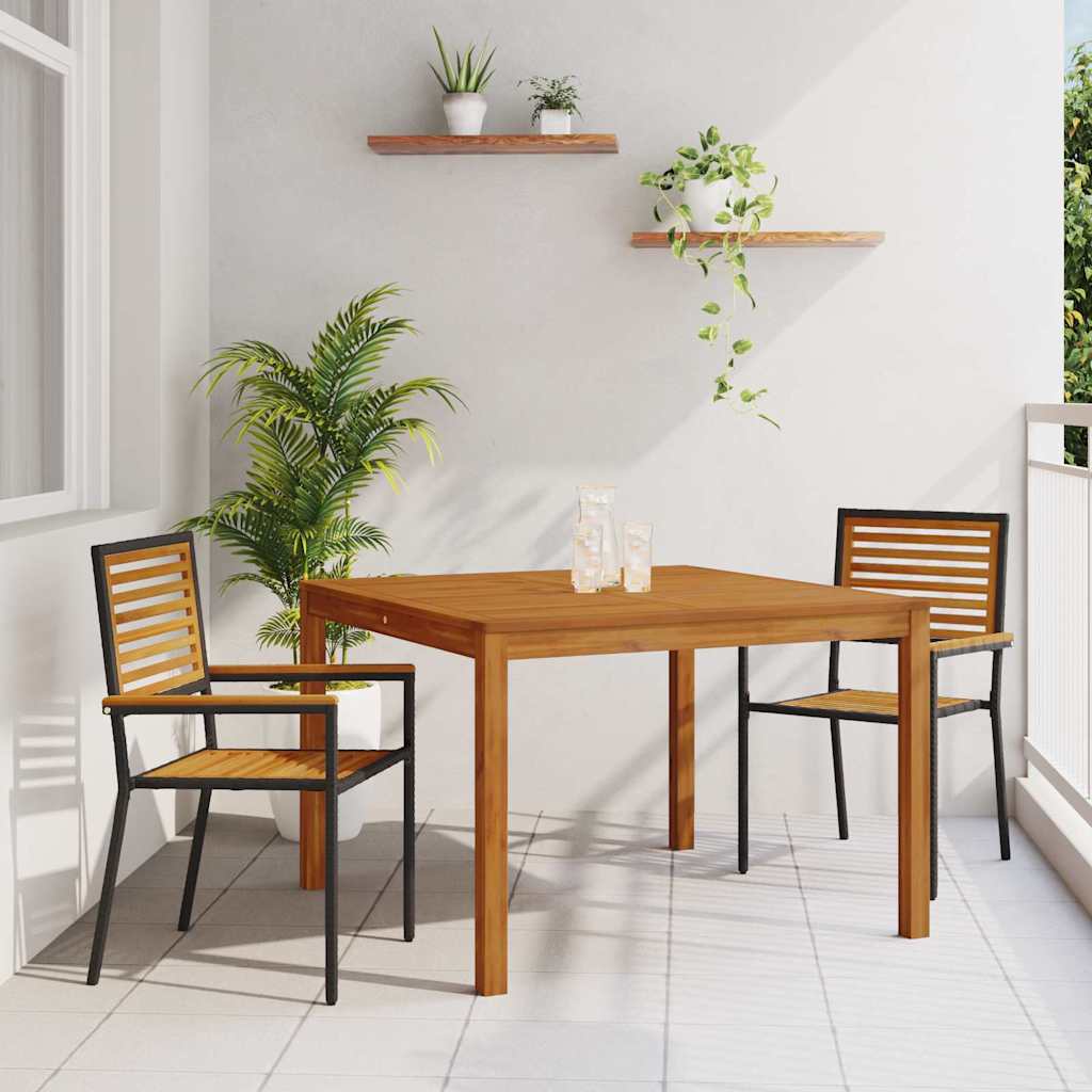 Ensemble de salle à manger pour jardin 3 pcs Noir - XIOS
