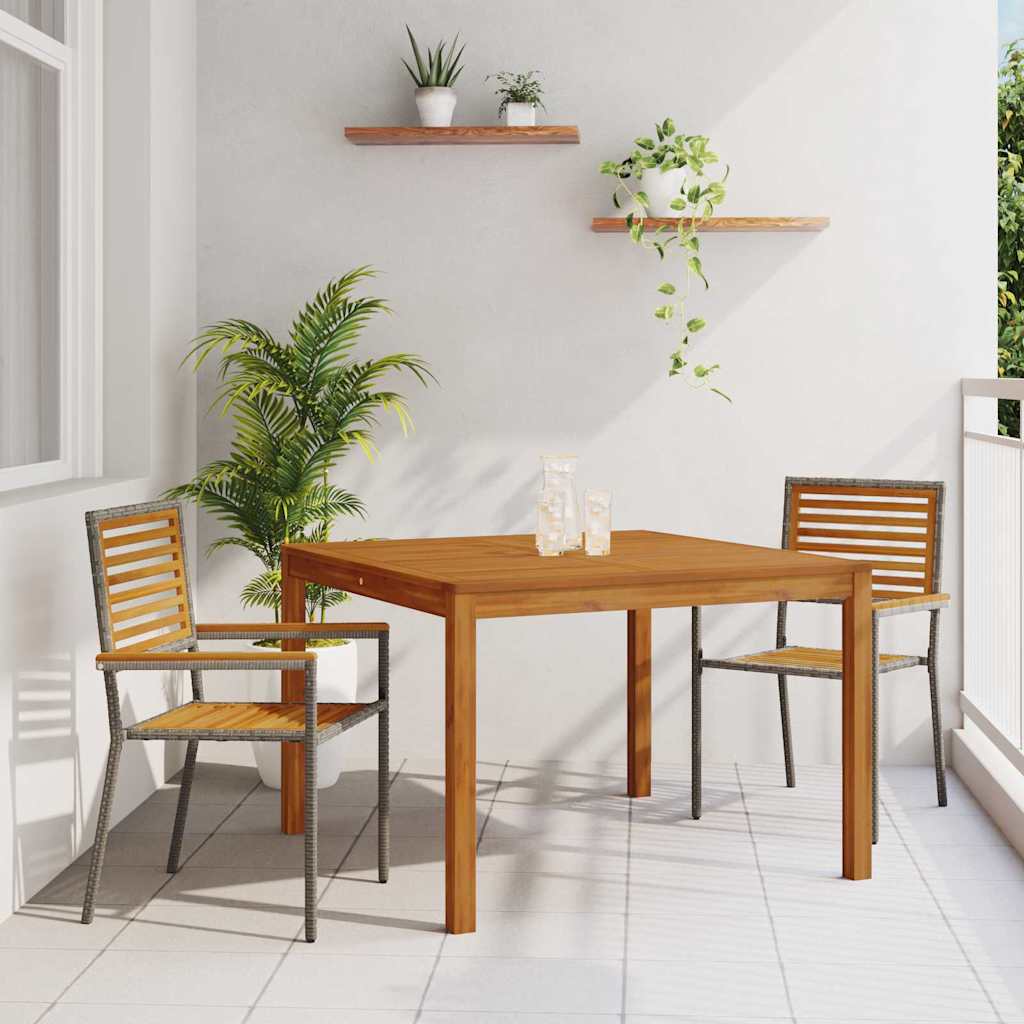 Ensemble de salle à manger pour jardin 3 pcs Gris - XIOS