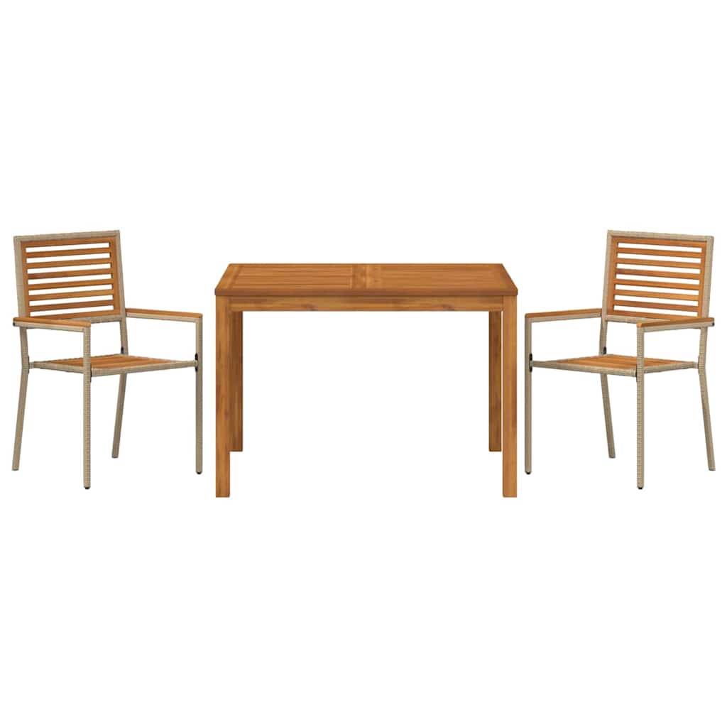 Ensemble de salle à manger pour jardin 3 pcs Beige - XIOS