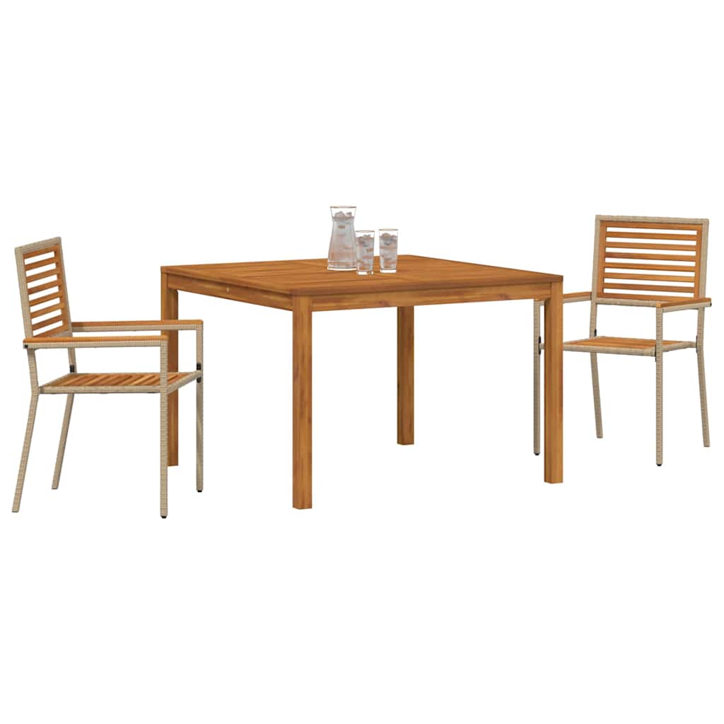 Ensemble de salle à manger pour jardin 3 pcs Beige - XIOS