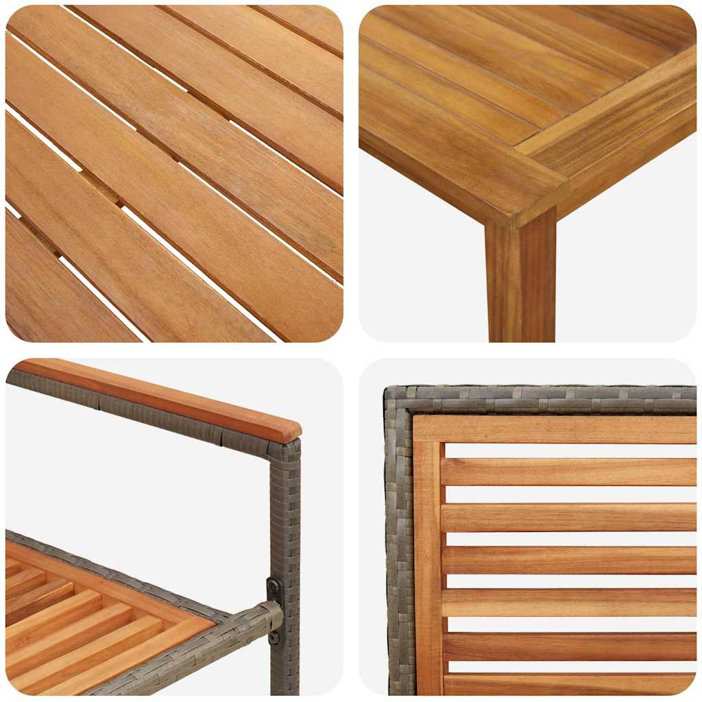 Ensemble de salle à manger pour jardin 7 pcs Gris - XIOS