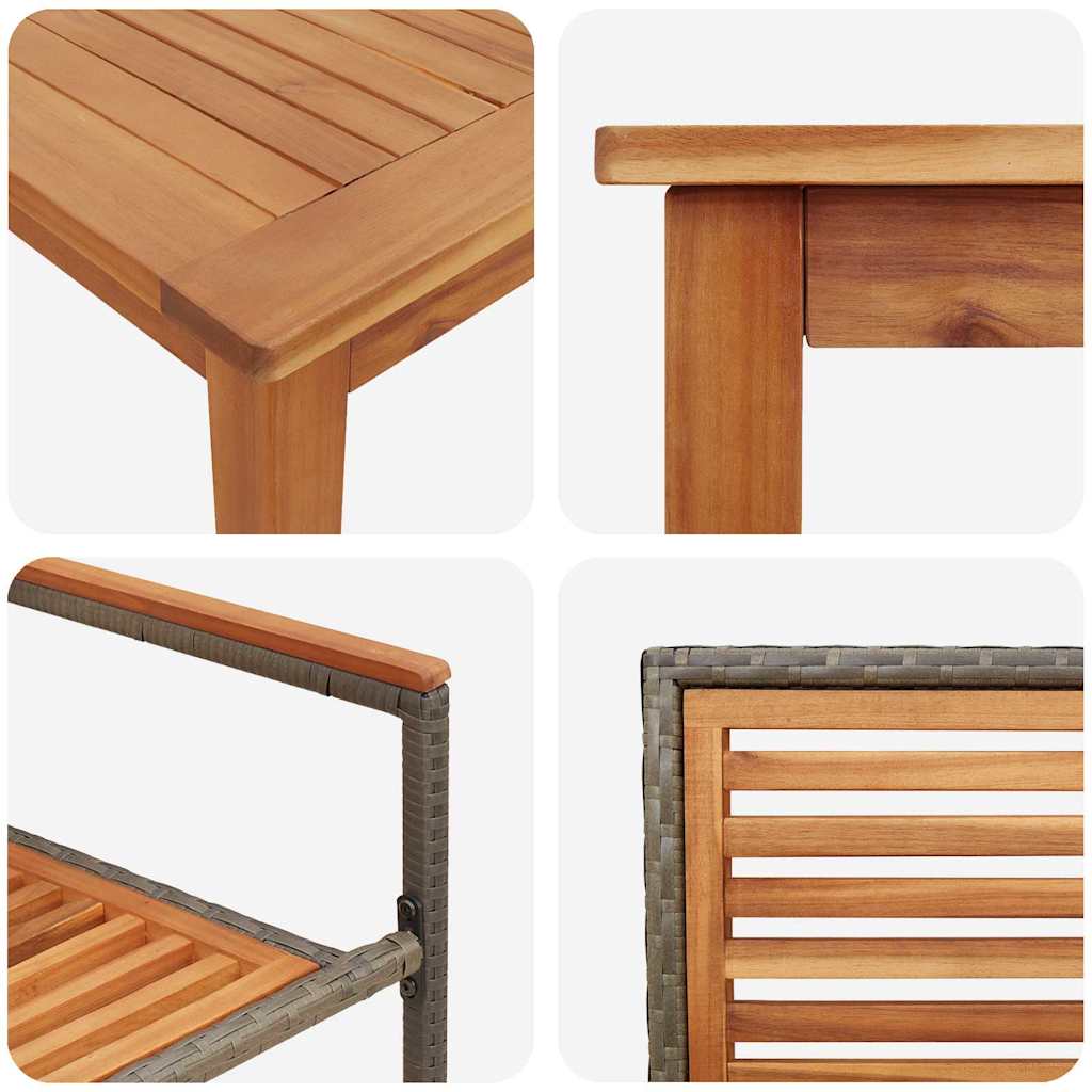 Ensemble de salle à manger pour jardin 7 pcs Gris - XIOS