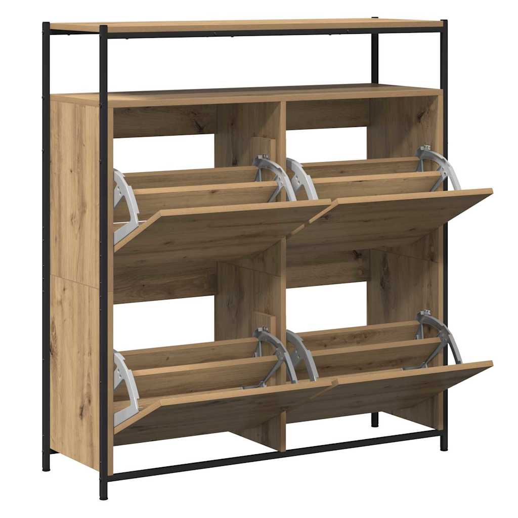 Cabinet à chaussures Chêne artisanal 100 x 34 x 112 cm - XIOS