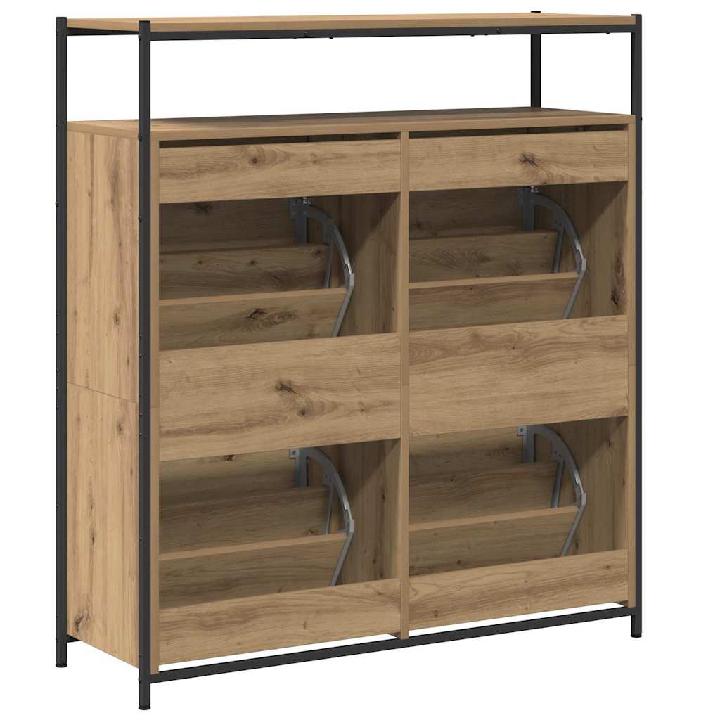 Cabinet à chaussures Chêne artisanal 100 x 34 x 112 cm - XIOS