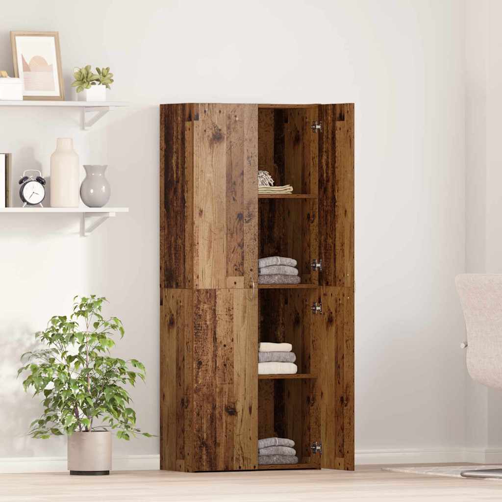 Cabinet de Bureau Bois ancien 60 x 32 x 152,5 cm