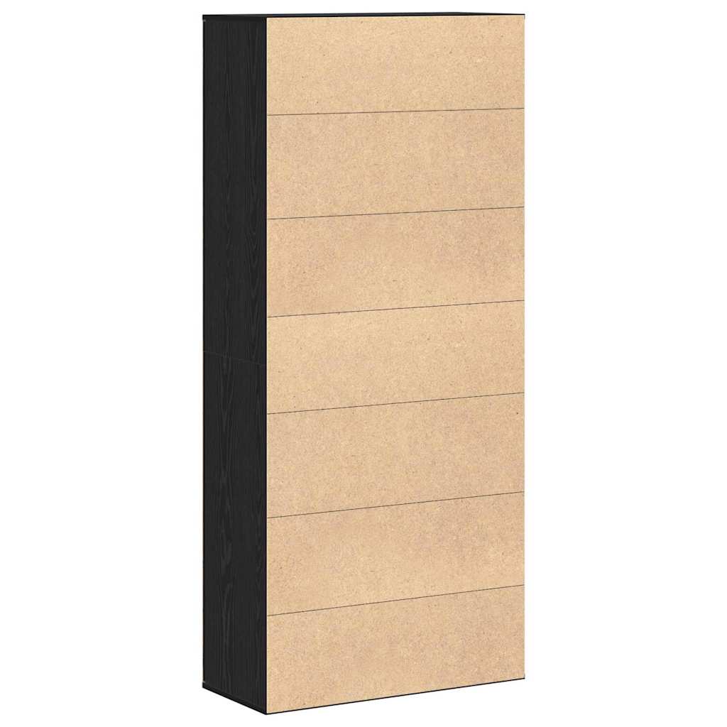 Buffet Chêne noir 80 x 35 x 180 cm Bois d'ingénierie - XIOS