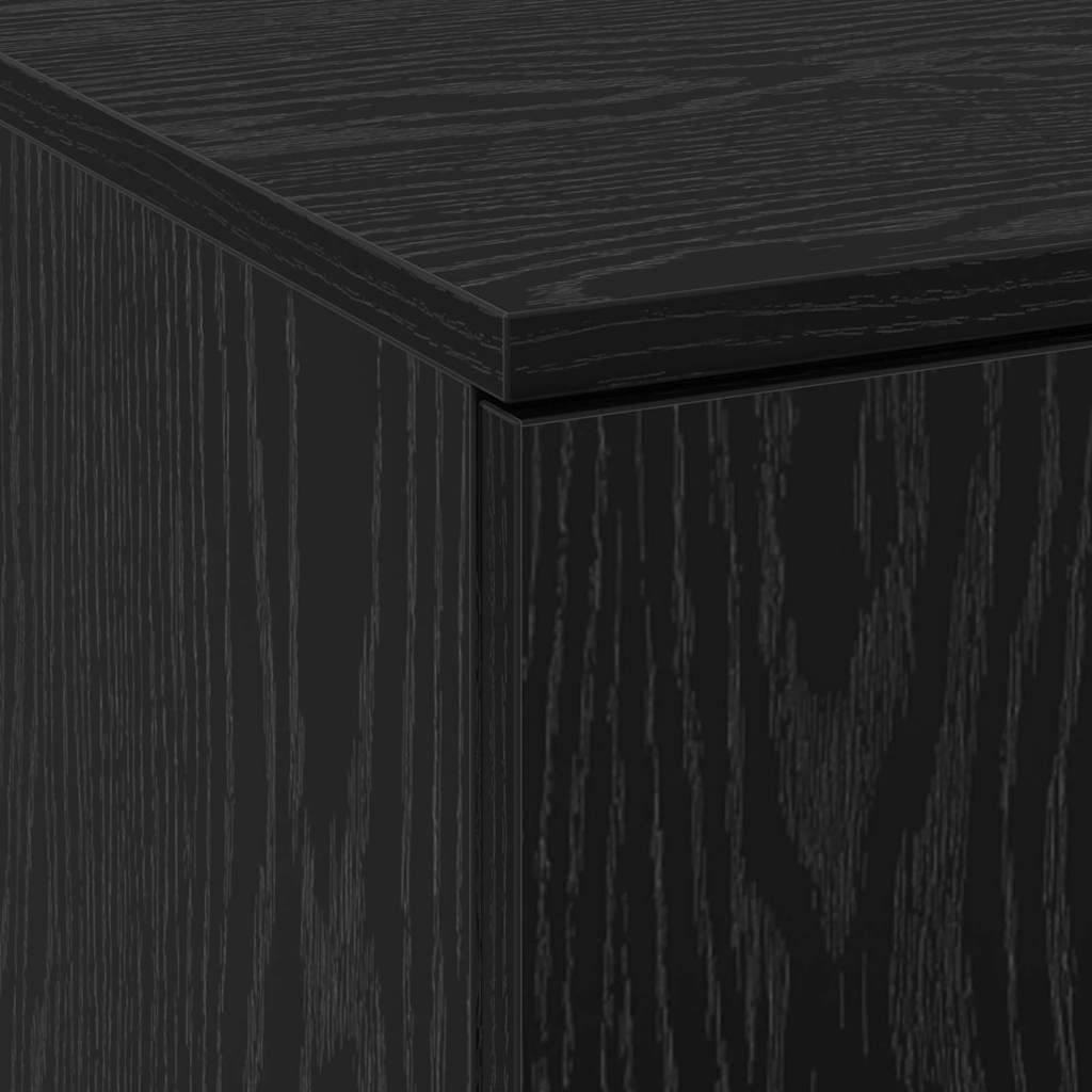 Highboard 60 x 35 x 180 cm Bois d'ingénierie Chêne noir