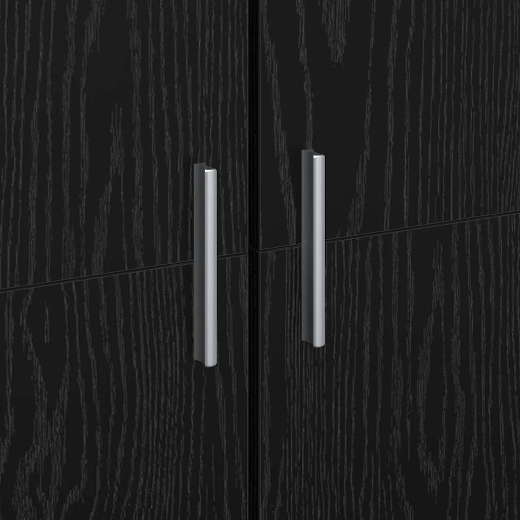 Highboard 60 x 35 x 180 cm Bois d'ingénierie Chêne noir