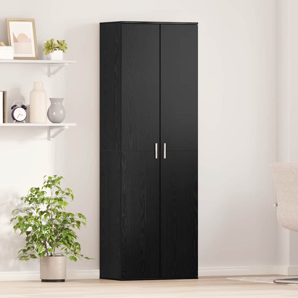 Highboard 60 x 35 x 180 cm Bois d'ingénierie Chêne noir