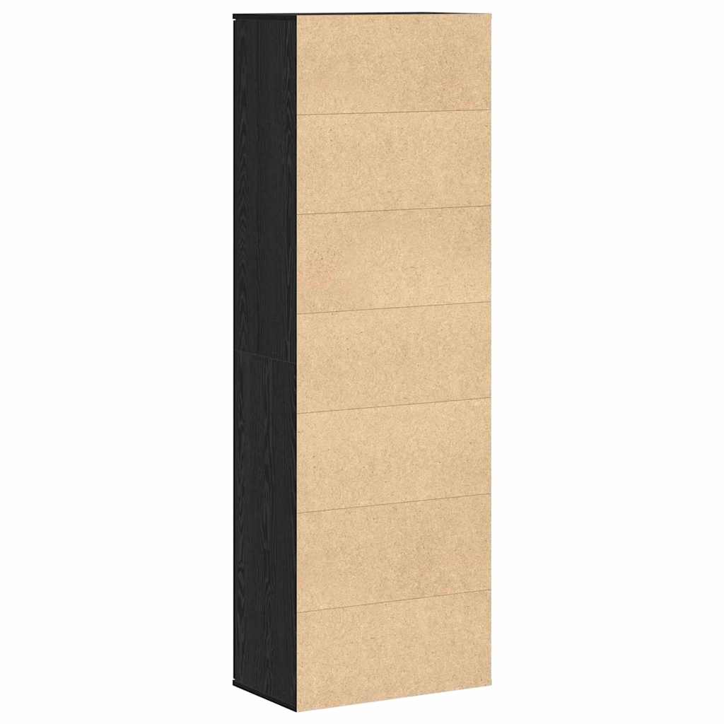 Highboard 60 x 35 x 180 cm Bois d'ingénierie Chêne noir