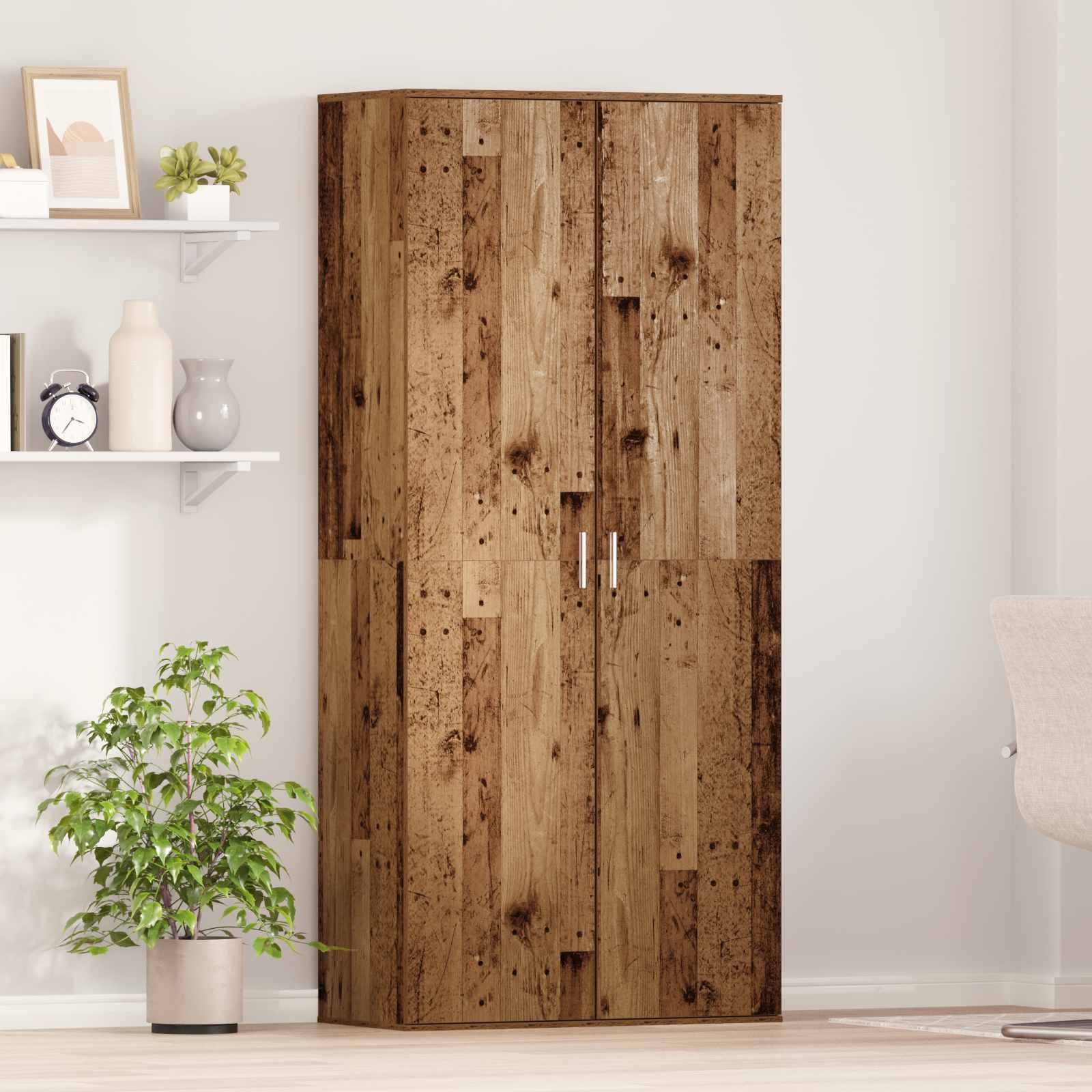 Haut Armoire 80 x 39 x 178 cm Bois d'ingénierie Bois ancien